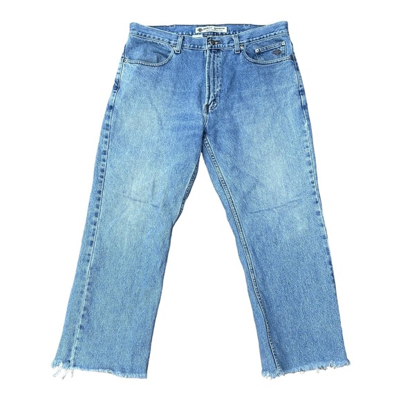 Harley Davidson‎ Jeans Mens 38 blue classic denim motoclothes biker pants - Picture 2 of 8